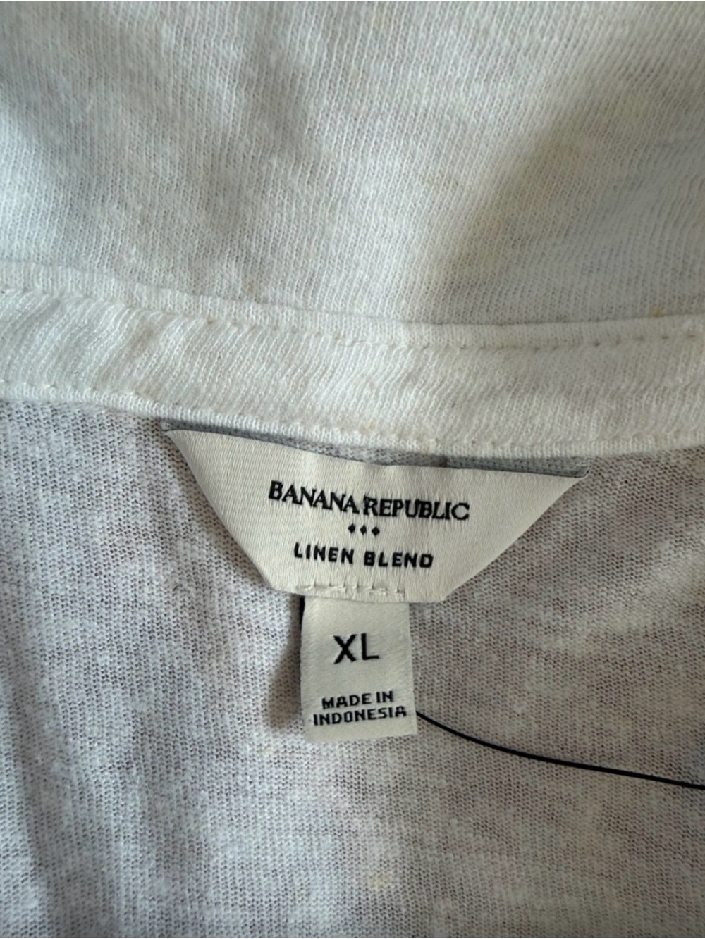 Banana Republic Linen Blend White V-Neck Knit Tunic Top NWT Size XL - Picture 8 of 16